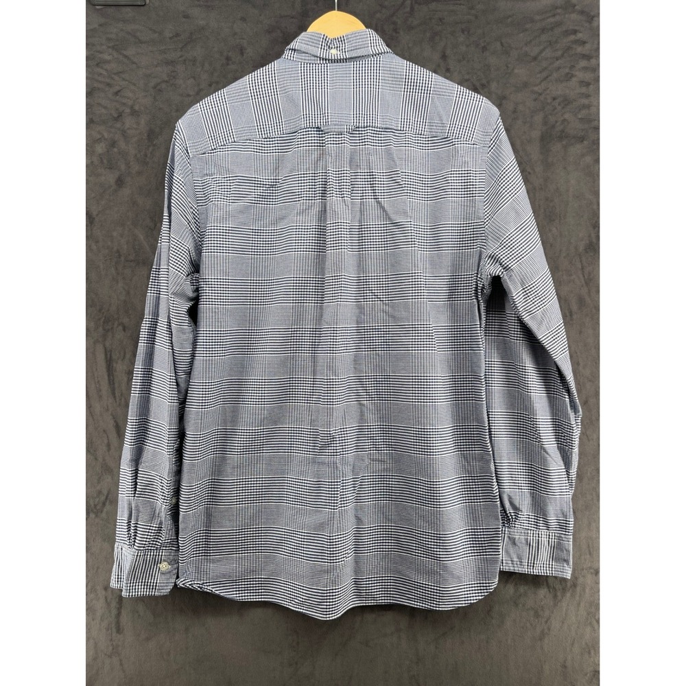 Brooks Brothers Red Fleece Mens Navy Blue White Micro Check Button Down Shirt L - Picture 5 of 8